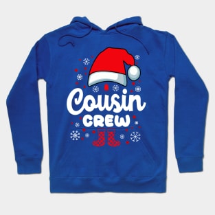 Santa Hat Cousin Christmas Family White Red Hoodie